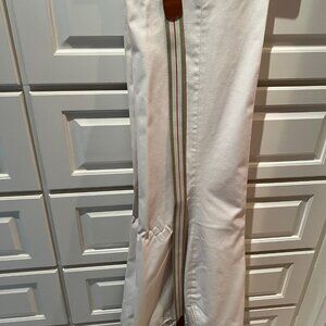 MENS'S PANTS, WHITE COTTON, 38" BULLOCKS